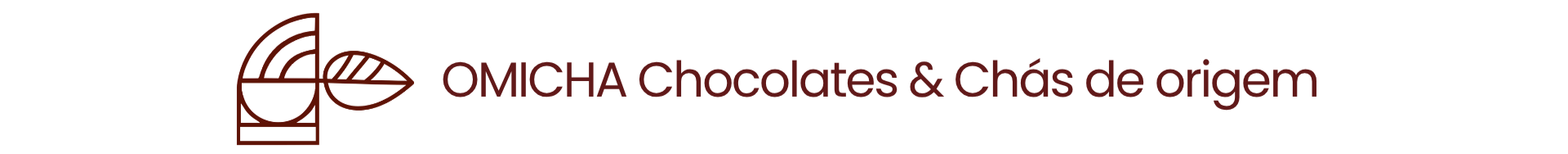 banner-header-catalogo-omicha.png Rodapé oficial da OMICHA com o logótipo em linhas marrom terroso e o texto "OMICHA Chocolates e chás de origem" sobre fundo claro, especializado em chás e chocolates de origem.